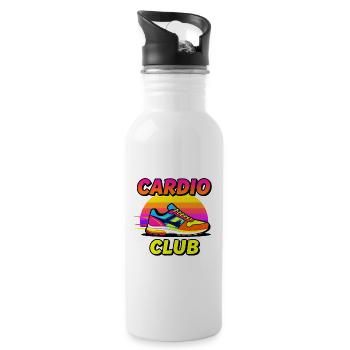 Neon Sneaker Cardio Club - Water bottle with straw - white - Right