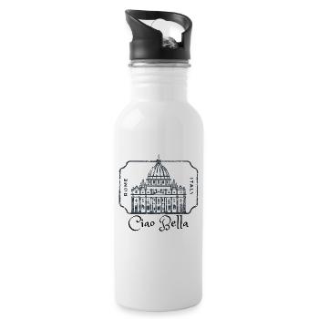 Rome Dome Stamp Heritage - Water bottle with straw - white - Right