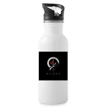 Kaizen Tokyo Zen Bergpinsel - Trinkflasche mit integriertem Trinkhalm - Weiß - Rechts