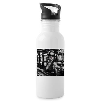 ImaSlot - Water bottle with straw - white - Right
