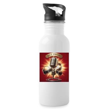 Microphone rétro cinématigue DCC PROD - Gourde avec paille intégrée - blanc - Droite