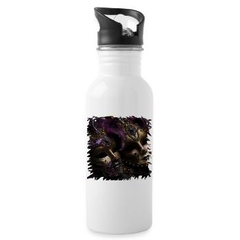 Venetian Mask Splendour - Water bottle with straw - white - Right
