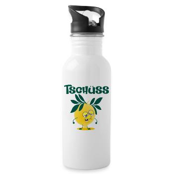 Abschied Jobwechsel Zitrone - Trinkflasche mit integriertem Trinkhalm - Weiß - Rechts