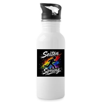 Pages Spring Rainbow Run - Water bottle with straw - white - Right