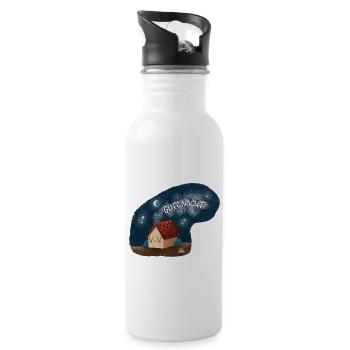 Gutenacht Hauszauber - Trinkflasche mit integriertem Trinkhalm - Weiß - Rechts