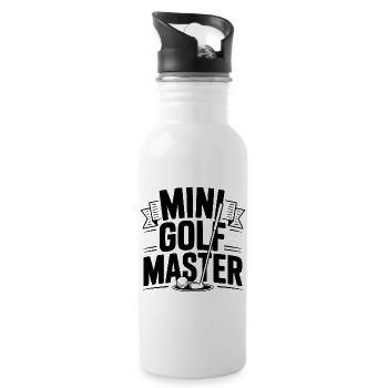 Golf Master - Water bottle with straw - white - Right