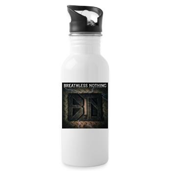 Atemlos Nichts von Mark Noone - Trinkflasche mit integriertem Trinkhalm - Weiß - Rechts