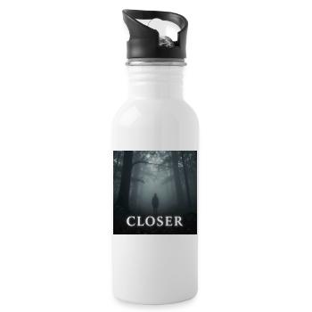 Closer by Mark Noone - Water bottle with straw - white - Right
