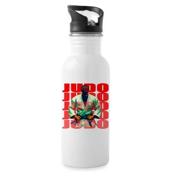 Judo - Trinkflasche mit integriertem Trinkhalm - Weiß - Rechts