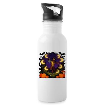 Mondbeschienene Halloween-Ernte - Trinkflasche mit integriertem Trinkhalm - Weiß - Rechts
