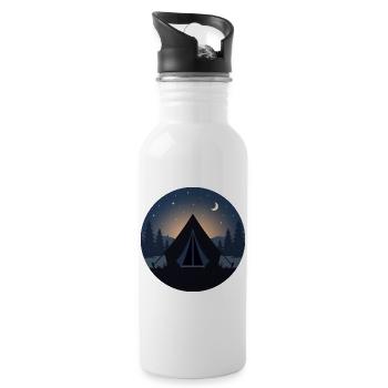 camping - Trinkflasche mit integriertem Trinkhalm - Weiß - Rechts