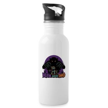 Monster-Wache - Trinkflasche mit integriertem Trinkhalm - Weiß - Rechts