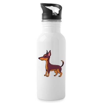 Little Pinscher (comic) - Water bottle with straw - white - Right