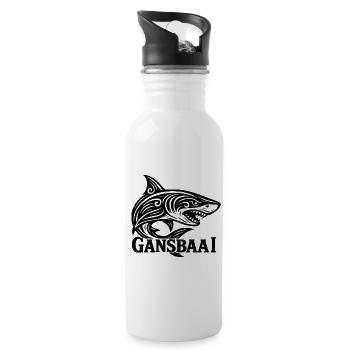 Gansbaai Shark - Gourde avec paille intégrée - blanc - Droite