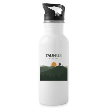 Taunus Germany | Vintage Mountain Poster - Trinkflasche mit integriertem Trinkhalm - Weiß - Rechts