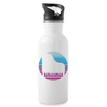 Cadeau pour musicien piano piano : idée cadeau - Gourde avec paille intégrée - blanc - Droite