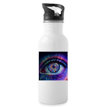 Goa_Eye_PEKE - Water bottle with straw - white - Right