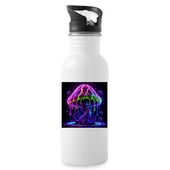 Psy_Toad_PEKE - Water bottle with straw - white - Right