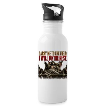 Baldwin IV Crusader King Stoic Warrior Gift T-Shir - Water bottle with straw - white - Right