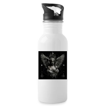 The Fallen Angel - Water bottle with straw - white - Right