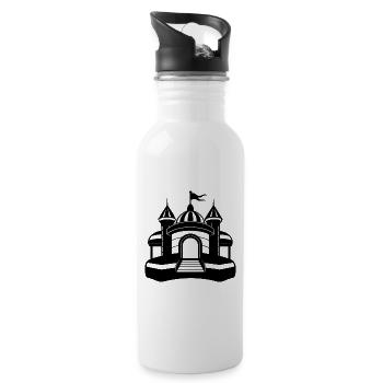 Aufblasbare Hüpfburg - Trinkflasche mit integriertem Trinkhalm - Weiß - Rechts