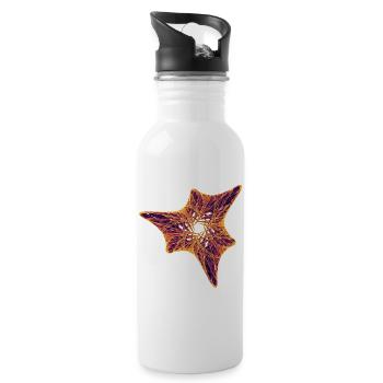 Starflame - Chaos Art - Water bottle with straw - white - Right