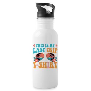 This Is My Last Trip Retro Urlaub - Trinkflasche mit integriertem Trinkhalm - Weiß - Rechts