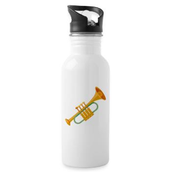 Trumpet - Water bottle with straw - white - Right