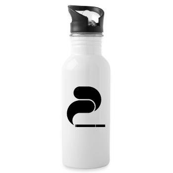 Black Cigarette – Graphic Illustration - Water bottle with straw - white - Right