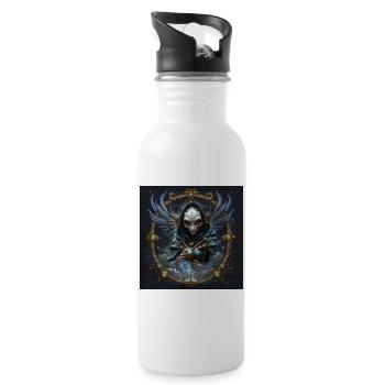 Celestial Guardian with Sphere - Water bottle with straw - white - Right
