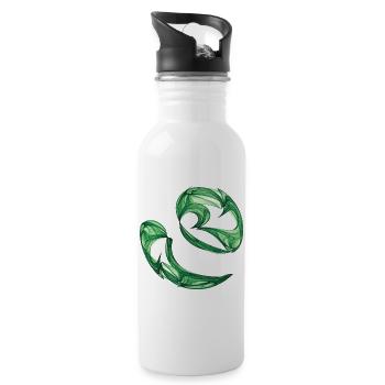 Dance of the Algae – Chaos Art - Water bottle with straw - white - Right
