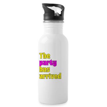 THE PARTY HAS ARRIVED, IT'S READY TO GO - Water bottle with straw - white - Right