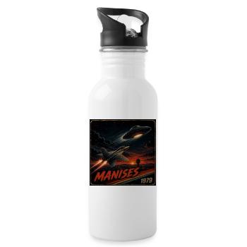Manises UFO 1979 - Water bottle with straw - white - Right