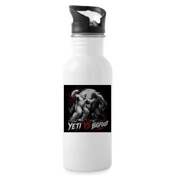 Yéti contre Bigfoot - Gourde avec paille intégrée - blanc - Droite