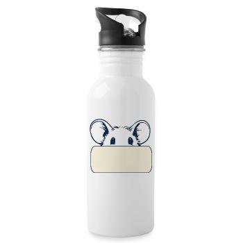 Name tag mouse - Water bottle with straw - white - Right