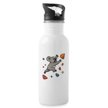 Koala Bouldering Dyno – Climbing Jump - Water bottle with straw - white - Right