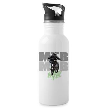 MTB - Water bottle with straw - white - Right