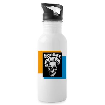 Rock and Bake Skull Cook - Water bottle with straw - white - Right