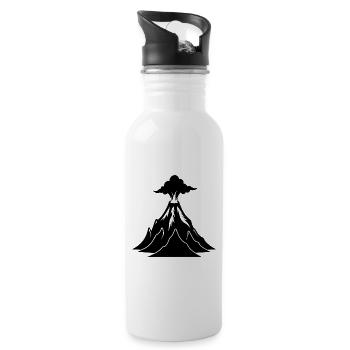 Volcano - Water bottle with straw - white - Right