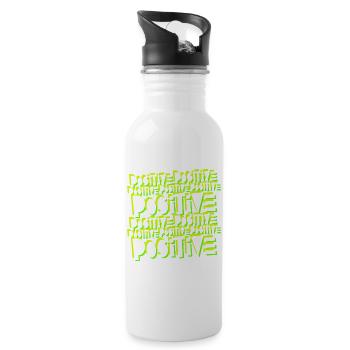 Positiv - Trinkflasche mit integriertem Trinkhalm - Weiß - Rechts