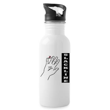 Slackline Ameise - Trinkflasche mit integriertem Trinkhalm - Weiß - Rechts