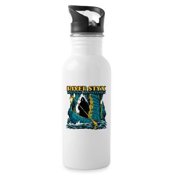 River Styx Rafting - Trinkflasche mit integriertem Trinkhalm - Weiß - Rechts