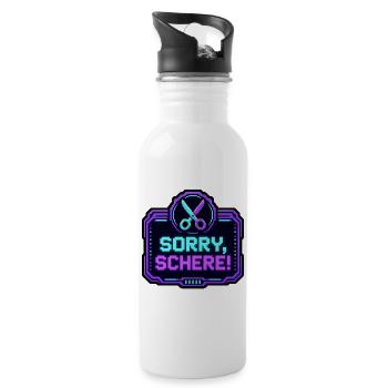 Sorry Schere Retro Arcade Game Over Pixel Shirt - Trinkflasche mit integriertem Trinkhalm - Weiß - Rechts