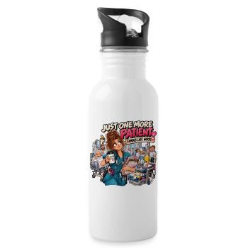 Juste un patient de plus – Infirmière héroïne - Trinkflasche mit integriertem Trinkhalm - Weiß - Rechts