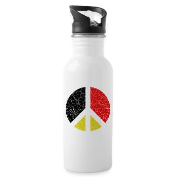 Germany Deutschland  - Trinkflasche mit integriertem Trinkhalm - Weiß - Rechts