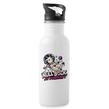 Null Bock auf Schwerkraft - Trinkflasche mit integriertem Trinkhalm - Weiß - Rechts