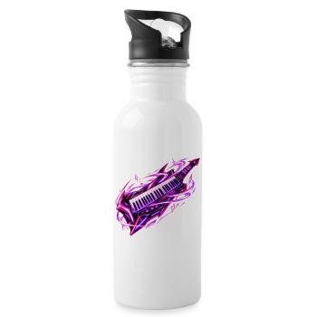 Neon Galaxy Keytar - Trinkflasche mit integriertem Trinkhalm - Weiß - Rechts
