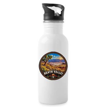 Roadtrip durch Kalifornien Death Valley - Trinkflasche mit integriertem Trinkhalm - Weiß - Rechts