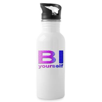 BI yourself - Trinkflasche mit integriertem Trinkhalm - Weiß - Rechts
