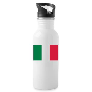 Italien - Trinkflasche mit integriertem Trinkhalm - Weiß - Rechts